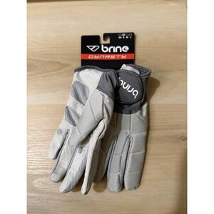 Brine Dynasty Womens Lacrosse Gloves Size Small Gray New Dual Density Foam